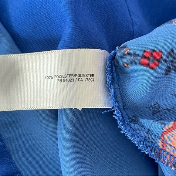 Old Navy Blue/Orange Floral Print Sleevless Top M - Picture 4 of 5